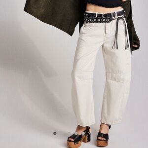 We the Free Good Luck Mid-Rise Barrel Jeans